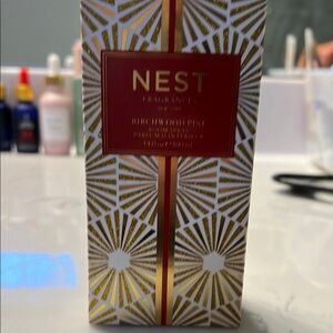 NEST Birchwood Pine room spray. A little was sprayed over the Holidays